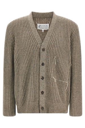 Mud-brown wool cardigan MAISON MARGIELA | S50HP0034M13151805F